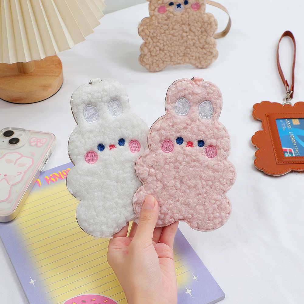 コインケース  もこもこ動物キャラクター定期入れ
