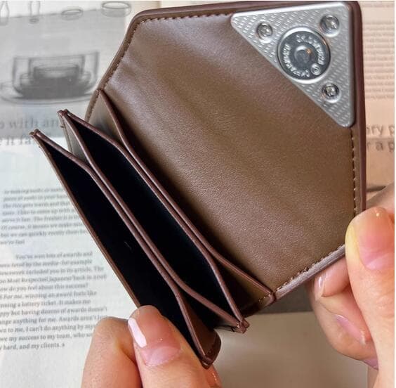 コインケース 三角金具カードケース合成革財布女性用