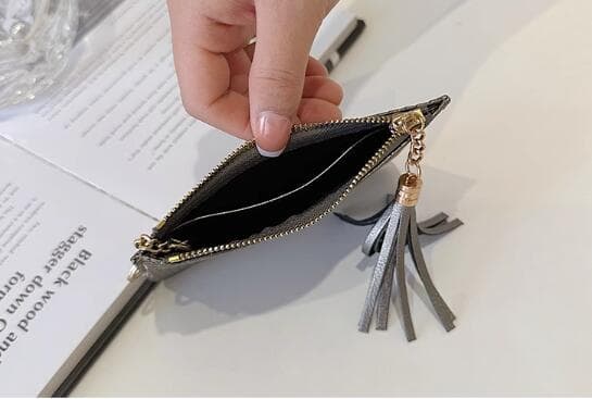 型押しレザー調コインケース カード収納付き財布