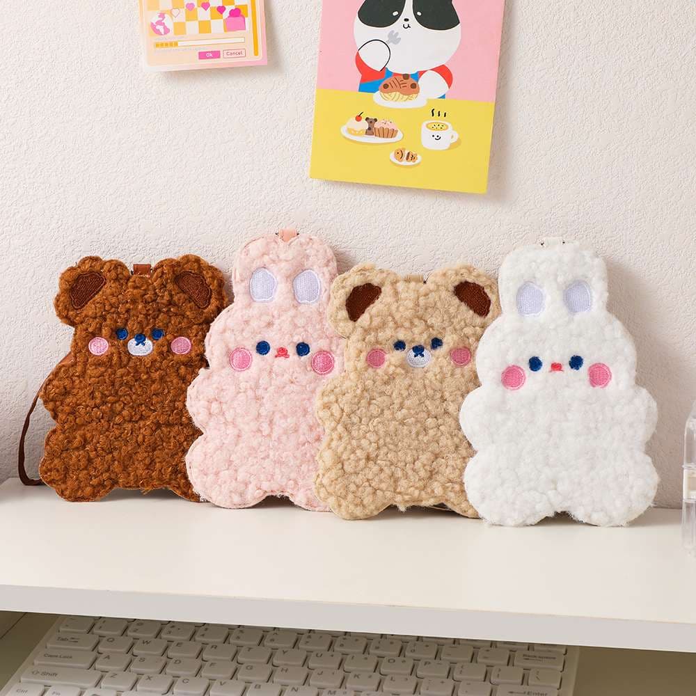 コインケース  もこもこ動物キャラクター定期入れ