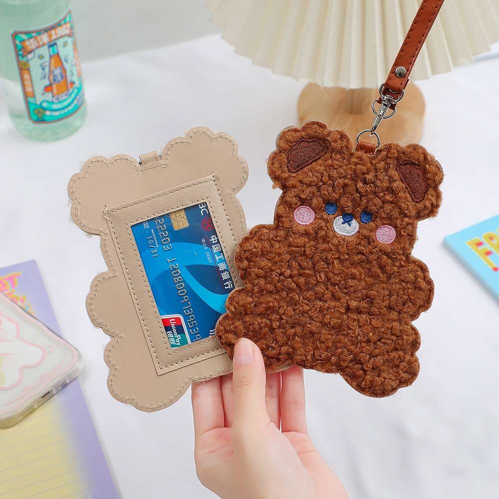 コインケース  もこもこ動物キャラクター定期入れ