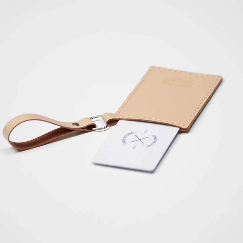 コインケース  レザー製縫い目入り定期入れ