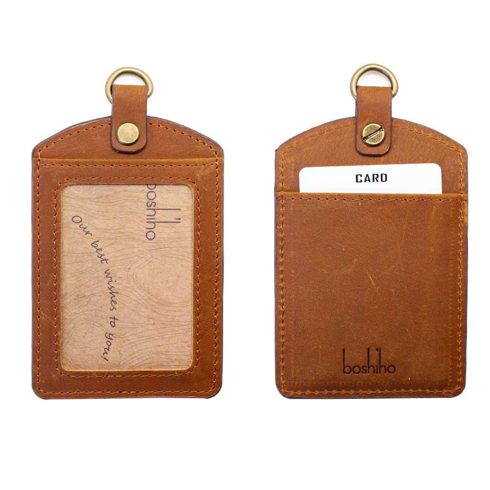 コインケース  レザー製IDカードホルダー&ネックストラップ