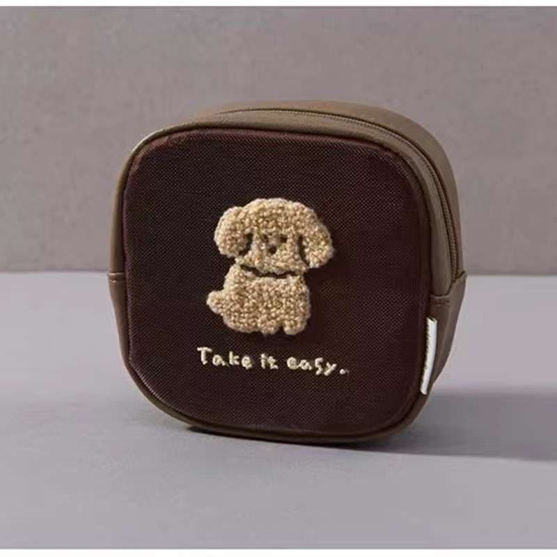 コインケース  動物刺繍入りミニポーチ