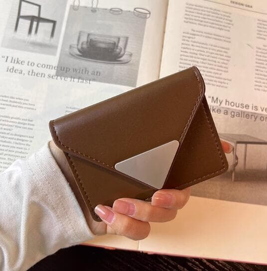 コインケース 三角金具カードケース合成革財布女性用