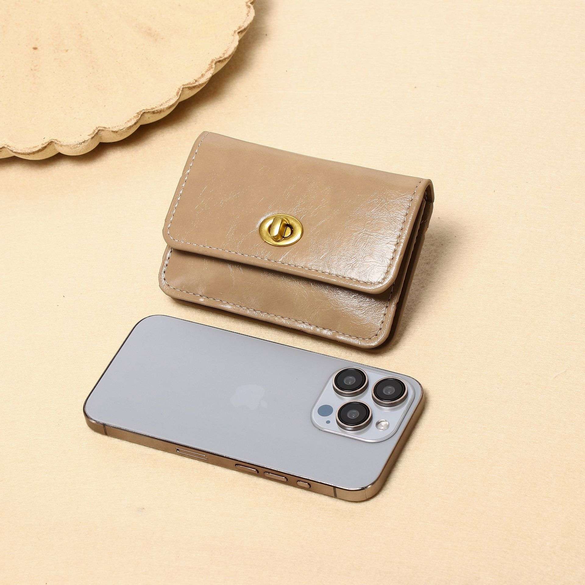  カラフル本革ミニウォレット コインケース